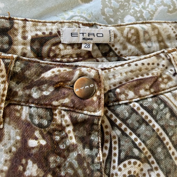 Etro Paisley Slim Fit Straight Leg Sz 29 - Picture 2 of 10